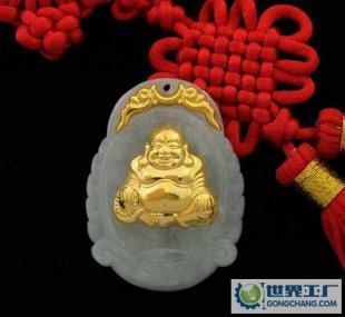 金鑲玉與玉鑲金 佛教文化與工藝的完美結合——A貨翡翠+千足金佛像吊墜項飾